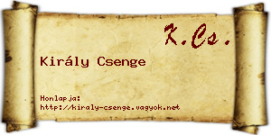 Király Csenge névjegykártya