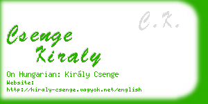 csenge kiraly business card